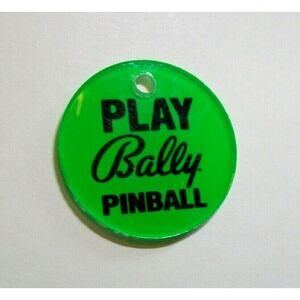 Play Bally Pinball Elvira And The Party Monsters 1988 Plastic Promo Keychain NOS